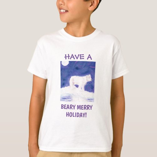 Have a Beary Merry Holiday polar bear t_shirt