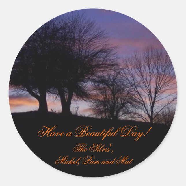 Have a Beautiful Day! Create Your Own Stickers!! Classic Round Sticker (Front)
