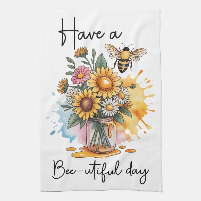 Have a Bee utiful day Kitchen Towel (Vertical)