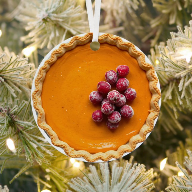 Have a Berry Nice Christmas | Pumpkin Pie Metal Ornament (Insitu)