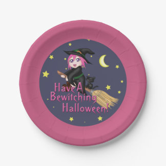 Have A Bewitching Halloween! Paper Plates