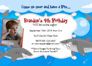 shark invitations zazzle
