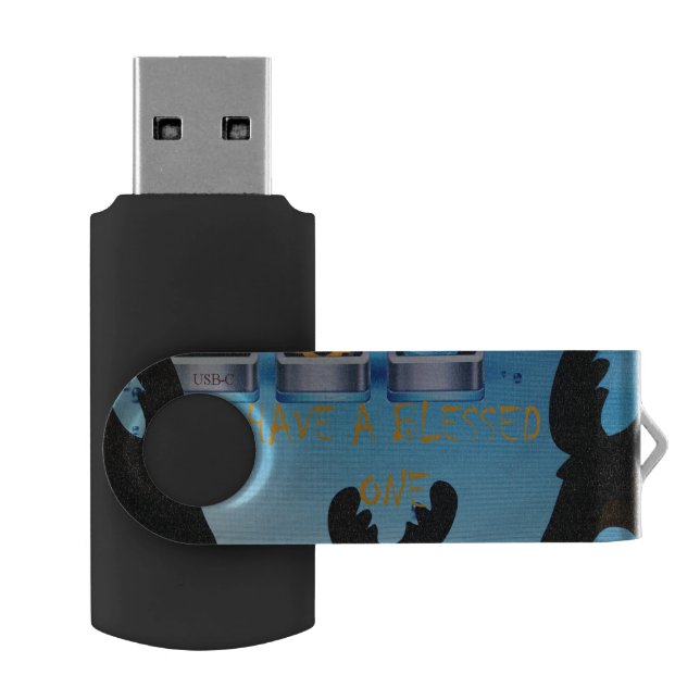 Have a Blessed Merry Christmas – A Festive Digital Flash Drive (Opened)