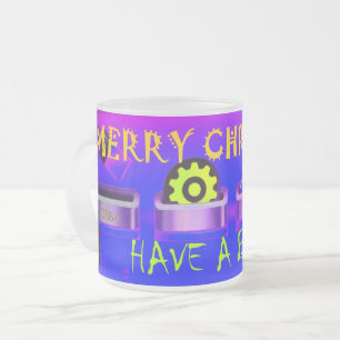 Have a Blessed Merry Christmas – A Festive Digital Frosted Glass Coffee Mug