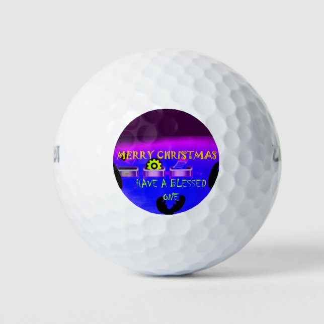 Have a Blessed Merry Christmas – A Festive Digital Golf Balls (Front)