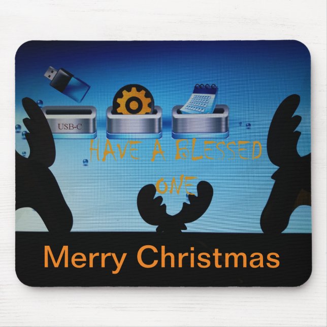 Have a Blessed Merry Christmas – A Festive Digital Mouse Pad (Front)
