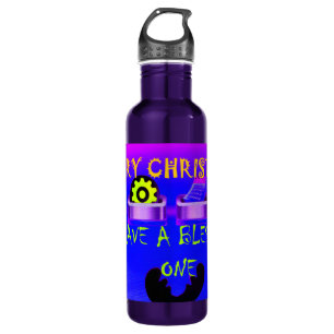 Have a Blessed Merry Christmas – A Festive Digital Stainless Steel Water Bottle