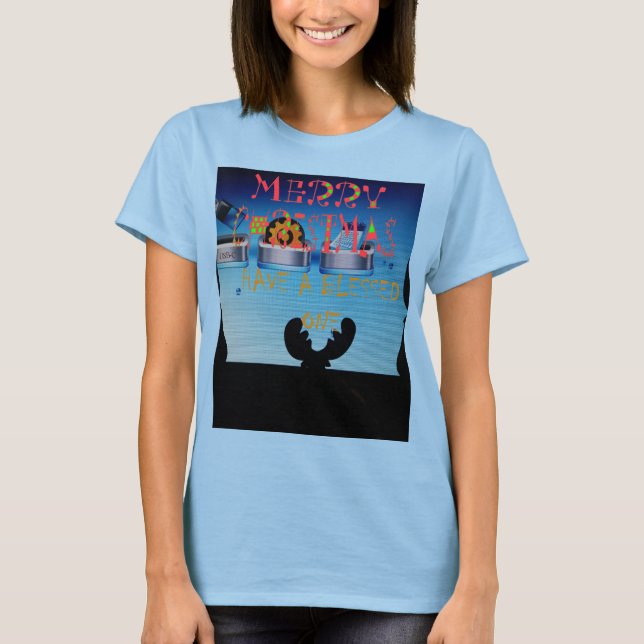 Have a Blessed Merry Christmas – A Festive Digital T-Shirt (Front)