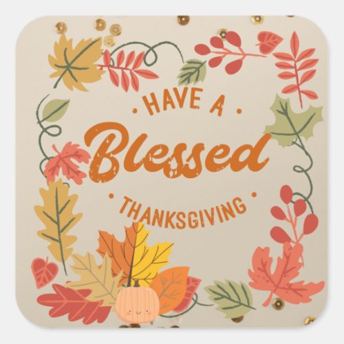 Have a blessed thanksgiving sticker