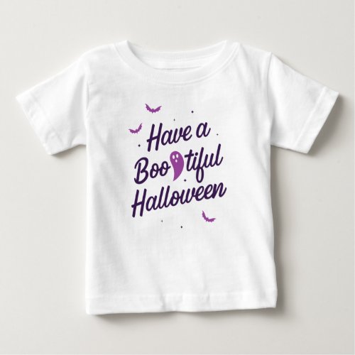 Have a Bootiful Halloween Baby Top T_shirt  White