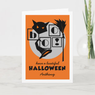 Have a Bootiful Halloween. Custom Name Halloween Card