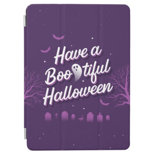 Have a Bootiful Halloween iPad Cover Case Purple