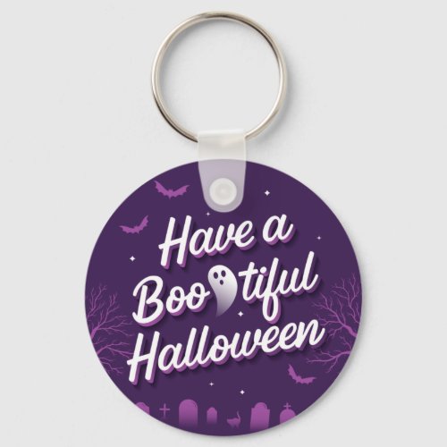 Have a Bootiful Halloween Keychain