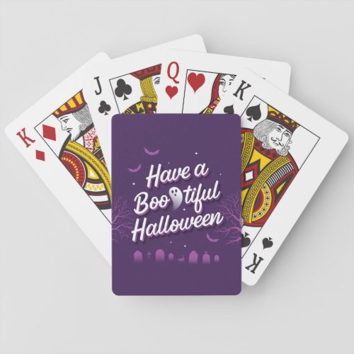 Have a Bootiful Halloween Playing Cards