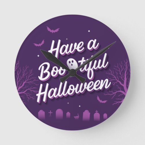 Have a Bootiful Halloween Wall Clock