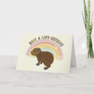 Have a Capy Birthday Cute Baby Cabybara Card
