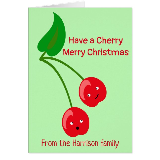 Have a Cherry Merry Christmas, personalized (Front)