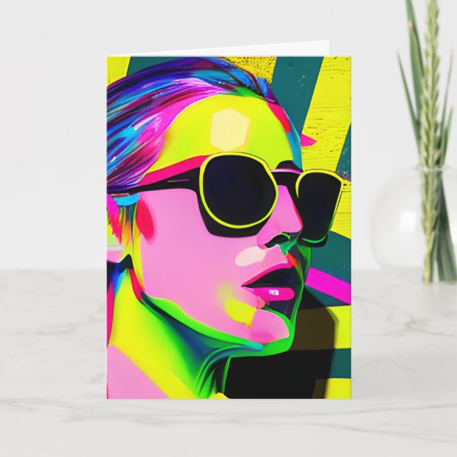 Have a Colorful Birthday | Abstract Art Card (Front)