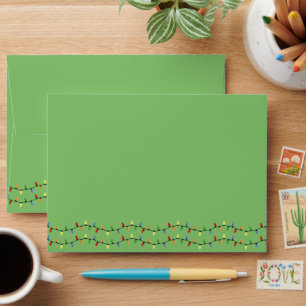 Have A Colorful String Lights Holiday Season Envelope