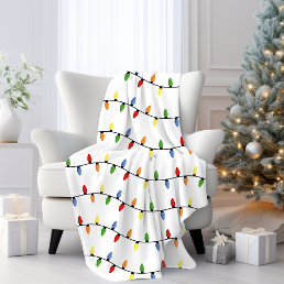 Have A Colorful String Lights Holiday Season Fleece Blanket