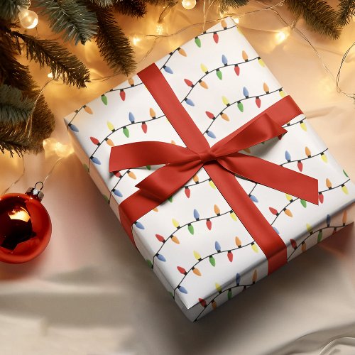 Have A Colorful String Lights Holiday Season Wrapping Paper