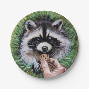Have a cookie Raccoon Paper Plate