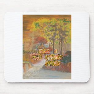 Have a Cool Autumn Season Vintage Art Print Mouse Pad