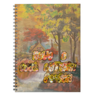 Have a Cool Autumn Season Vintage Art Print Notebook