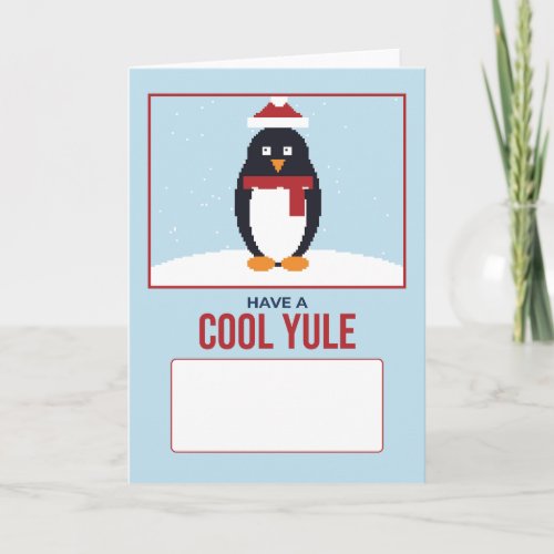 Have a Cool Yule Penguin Funny Christmas Card