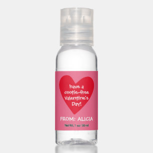 Have a cootie free Valentine's Day Funny Favor Hand Sanitizer