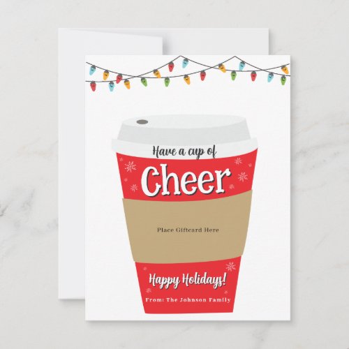 Have a cup of Cheer Coffee Gift Card Holder