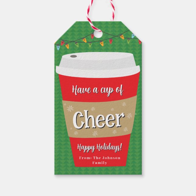 Have a cup of Cheer Coffee Gift Tag (Front)