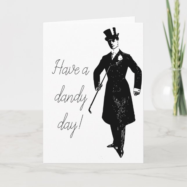 Have a Dandy Day Birthday Wish Retro Card (Front)