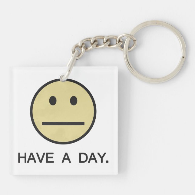 Have a Day Face Keychain (Back)