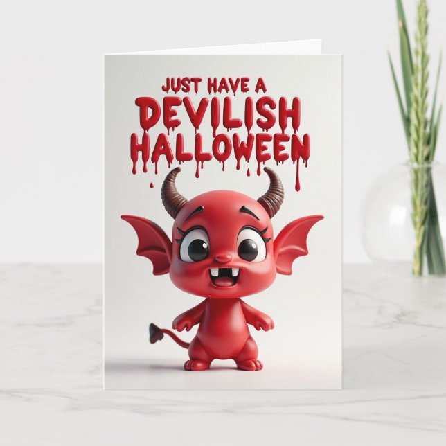 Have A Devilish Halloween Card (Front)