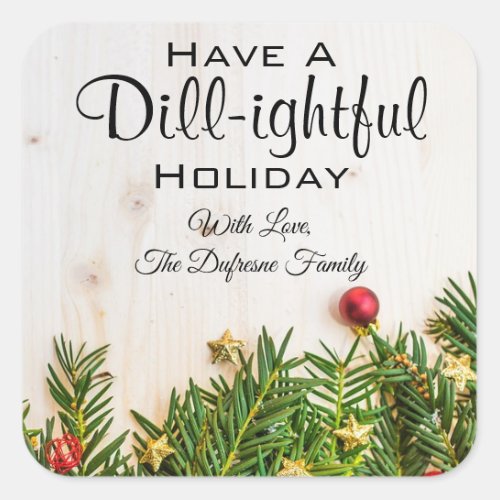 Have A Dill_ightful Holiday Personalized Jar Label