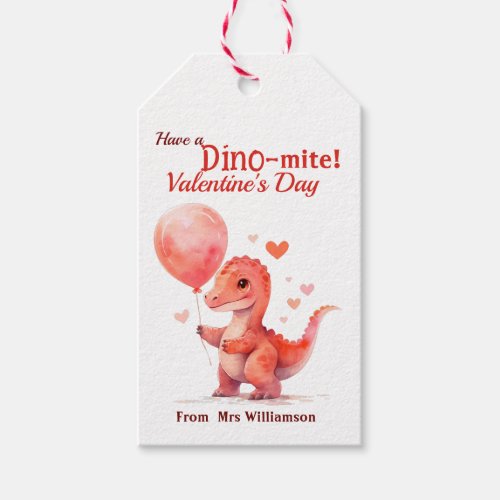Have a Dino_Mite Valentines Day Classroom  Gift Tags