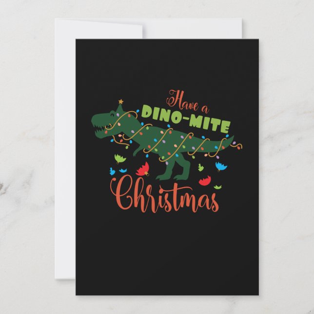 Have a dinomite Christmas Save The Date (Front)
