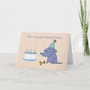 Have a dog-gone Happy Birthday customizable Card