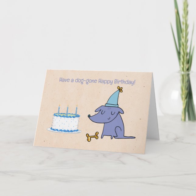 Have a dog-gone Happy Birthday customizable  Card (Front)