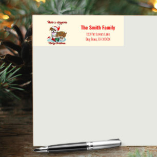 Have A Doggone Merry Christmas English Bulldog Label