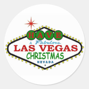 Have A Fabulous Las Vegas Merry Christmas Sticker