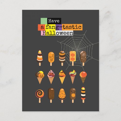 Have a fang_tastic Halloween Ice Cream Event Postcard