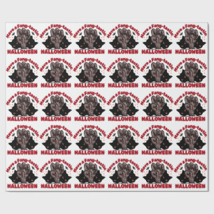 Have A Fang-Tastic Halloween Monster Hand Design Wrapping Paper