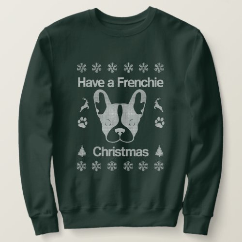 Have A Frenchie Christmas Off_Shoulder Sweater Sweatshirt