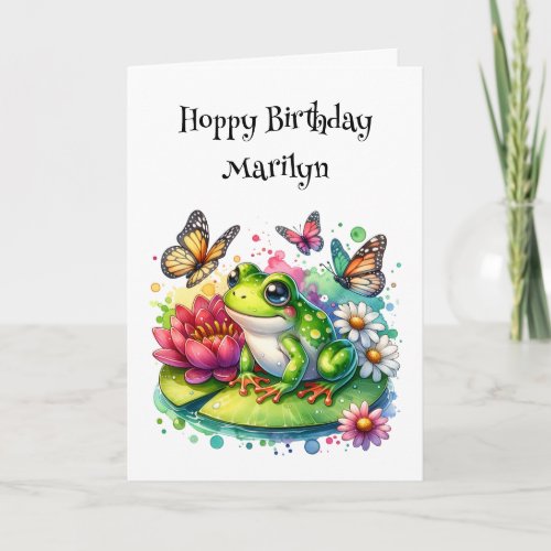 Have a Frog_tastic Birthday plus Coloring Page Card