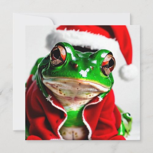 Have a Froggy Groggy Christmas Holiday Card