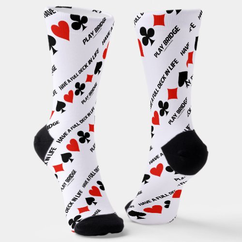 Have A Full Deck In Life Play Bridge 4 Card Suits  Socks