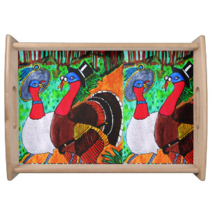HAVE A FUN THANKSGIVING SERVING TRAY