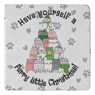 Have a furry little Christmas Trivet